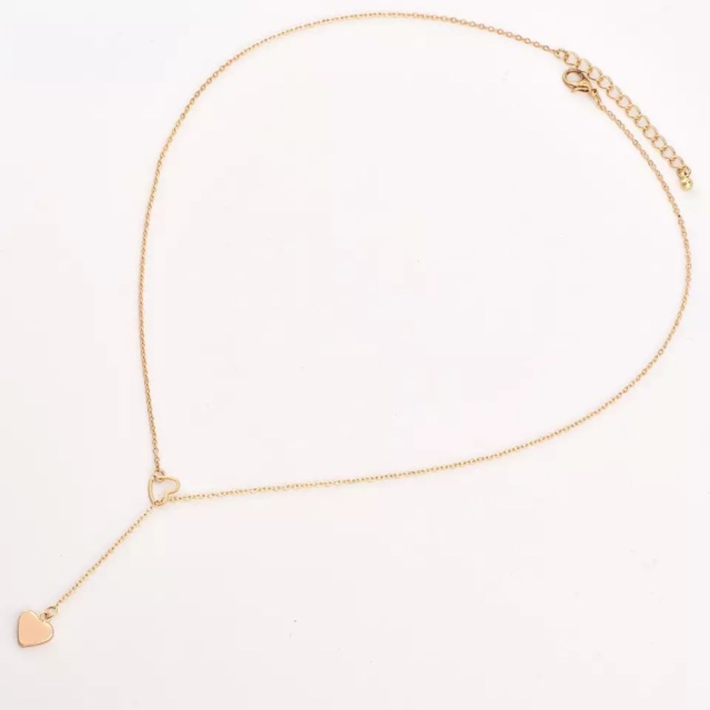 NEW!๐๐๐GOLDEN๐HEARTS๐LONG Y๐NECKLACE LAYERED - Picture 2 of 16